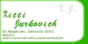 kitti jurkovich business card